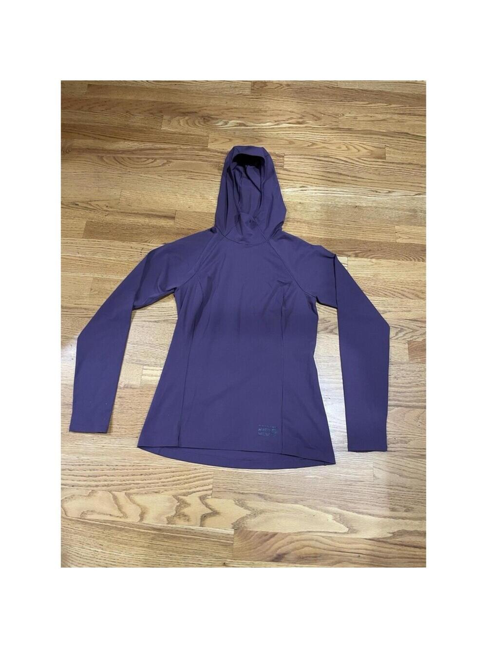 Women’s Mountain Hardware Long Sleeve Hooded Shirt Purple Size Xsmall
